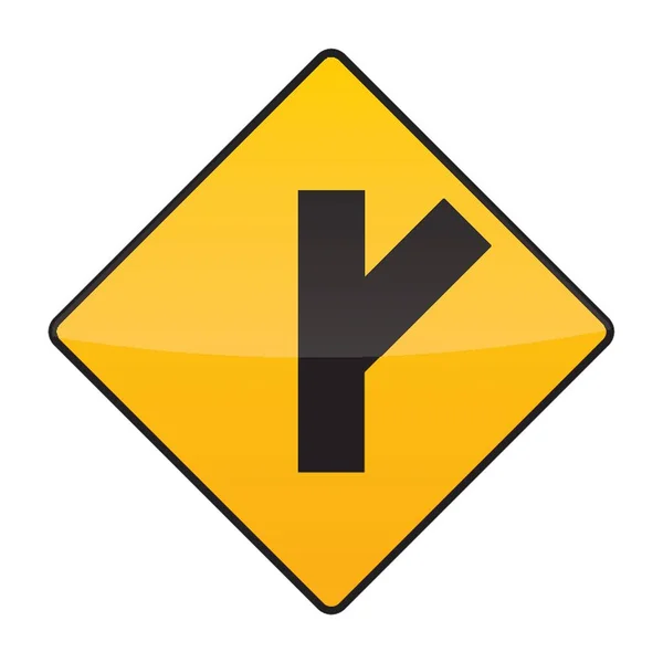 Panneau Avertissement Intersection Avant — Image vectorielle
