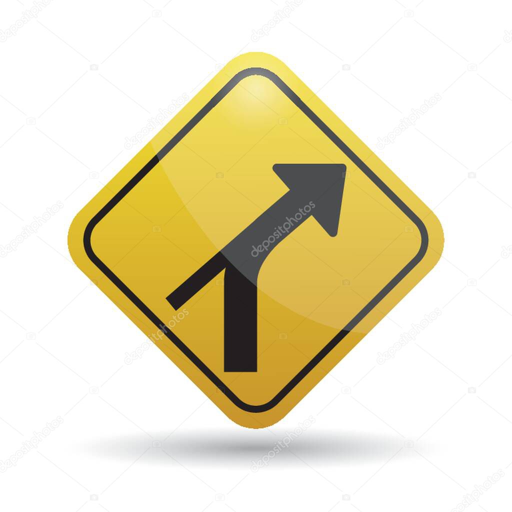 right curve out intersection