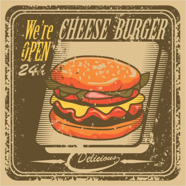 Hamburgerci açık tabelası