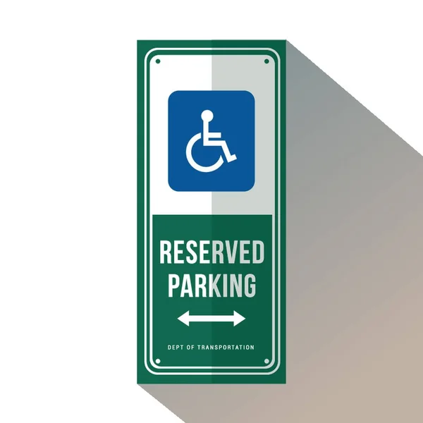 Reserved Parking Handicapped — Stock Vector