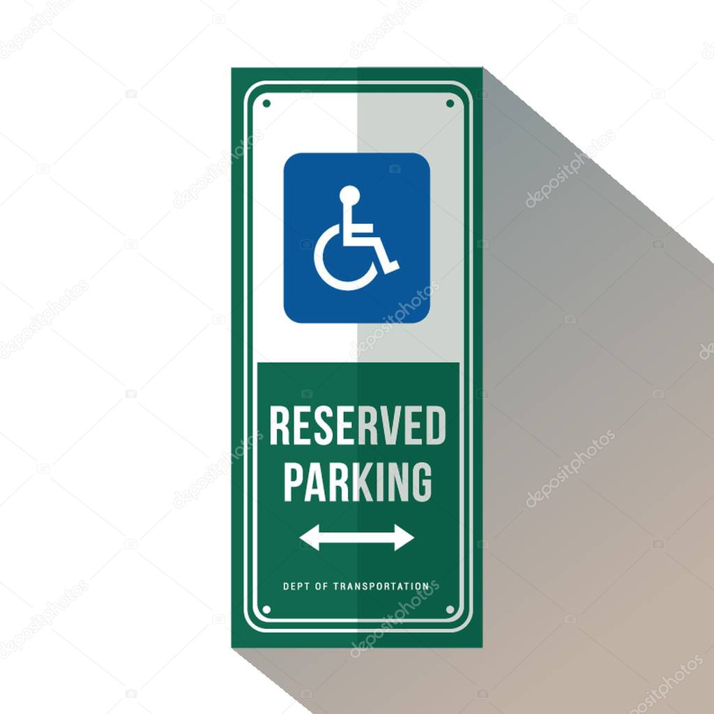 reserved parking for handicapped