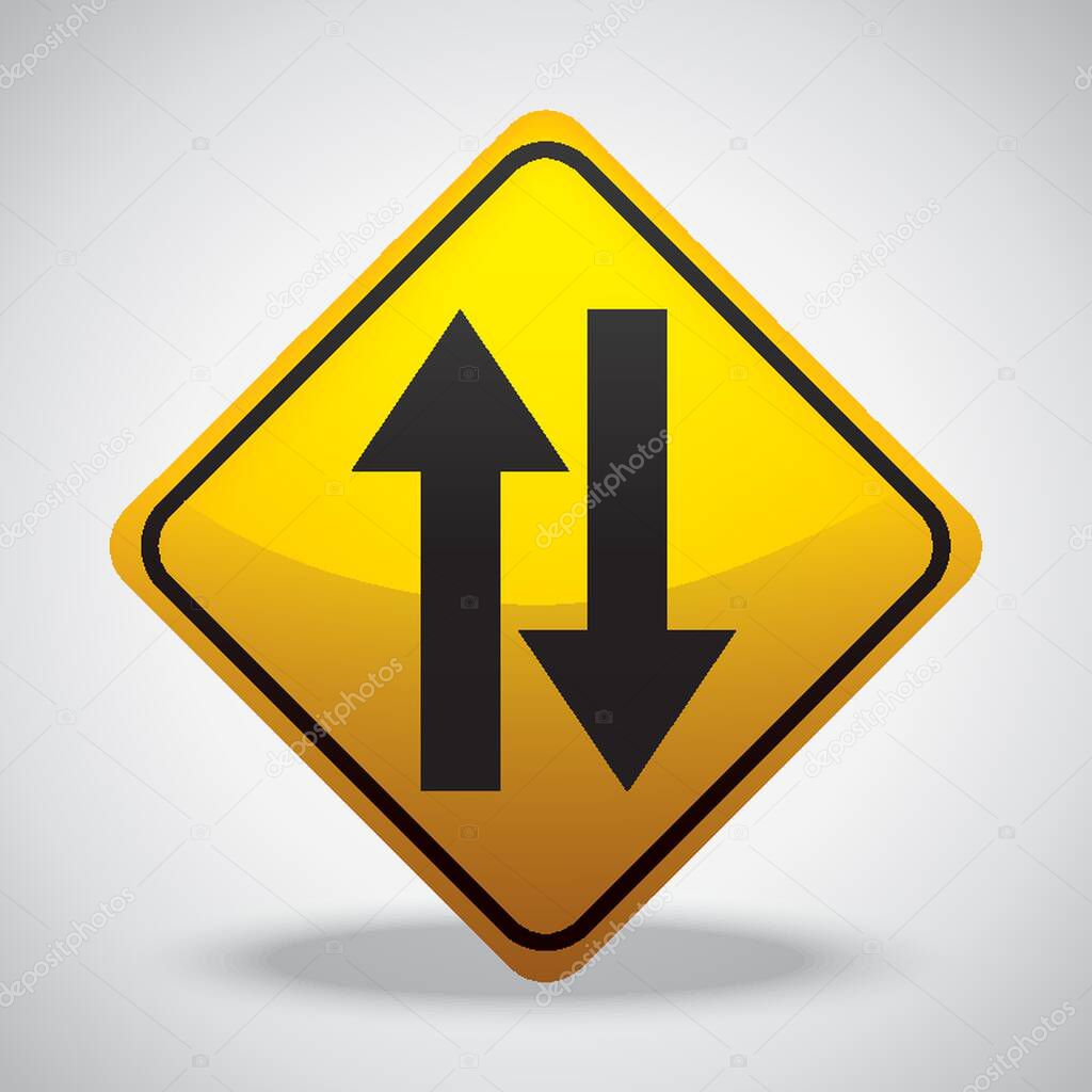 two-way traffic sign