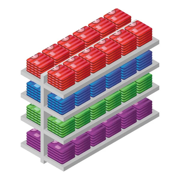 Tişörtlü Raflar — Stok Vektör