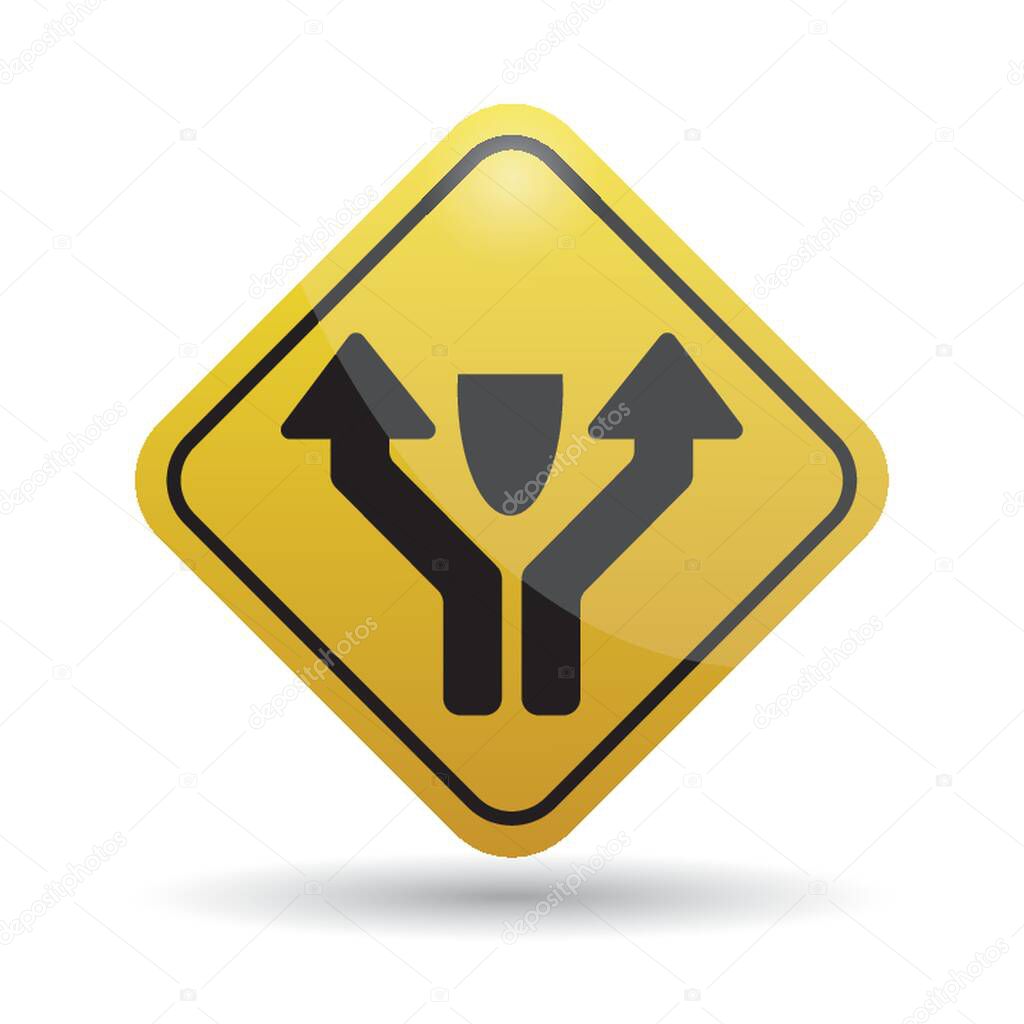 pass left or right obstacle sign