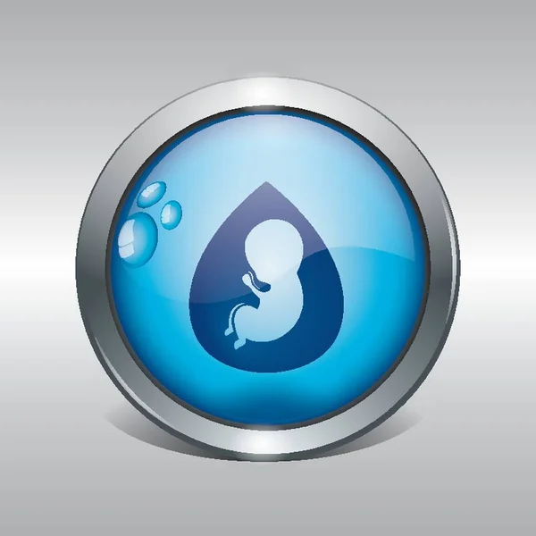 Baby Wassertropfen Symbol — Stockvektor