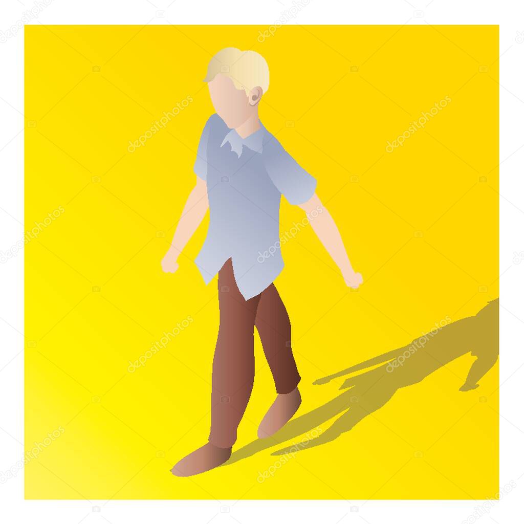 isometric of a man