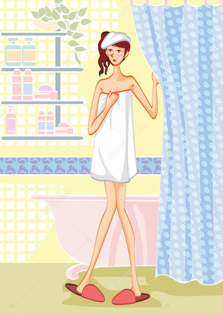 woman in a towel