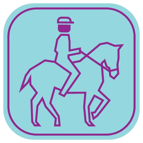 Άλογο Αναβάτη Δράση — Διανυσματικό Αρχείο