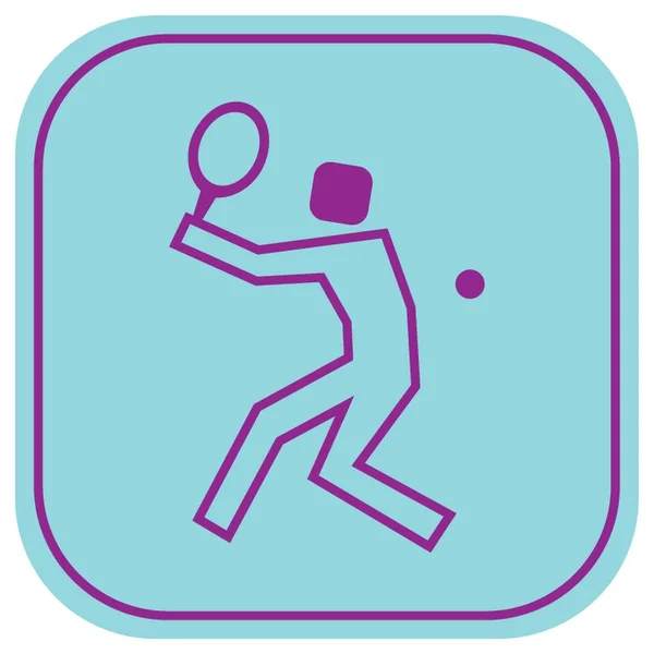 Joueur Tennis Action — Image vectorielle