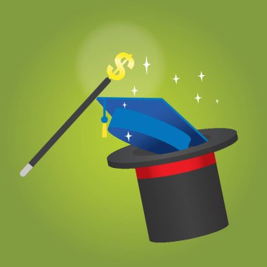 Mezuniyet şapkası sihirbaz şapkası