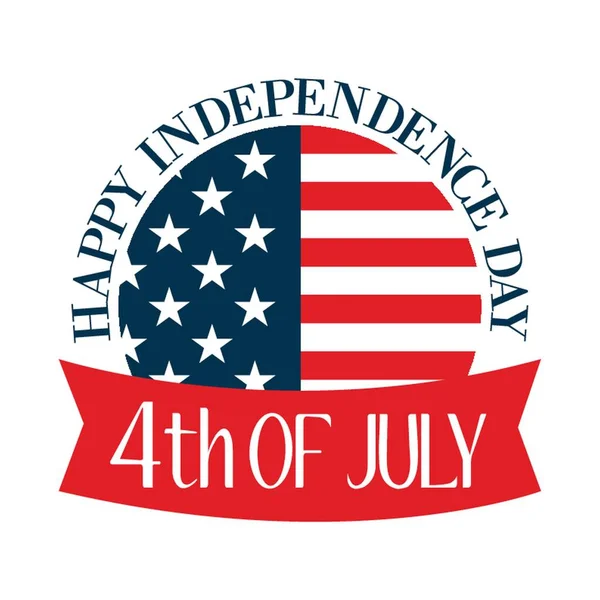 Grattis Självständighetsdagen Juli — Stock vektor