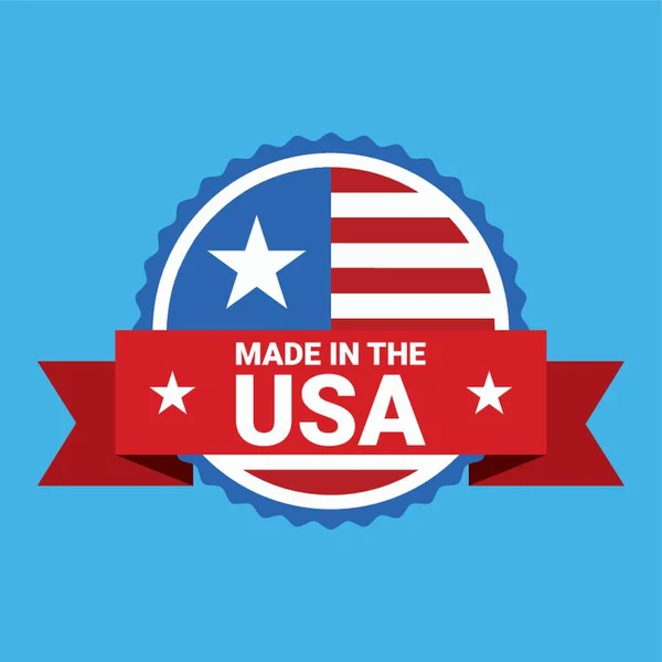 Made Usa Label — Vettoriale Stock