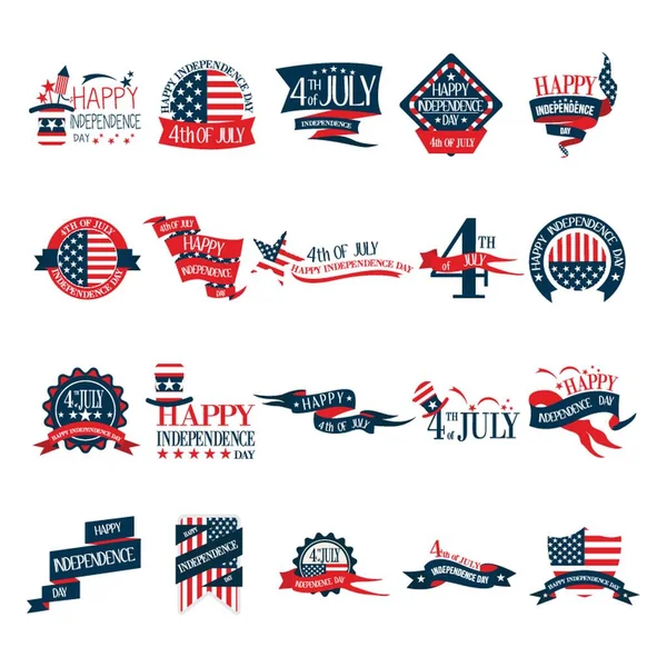 Set Usa Labels Banners — Stock Vector