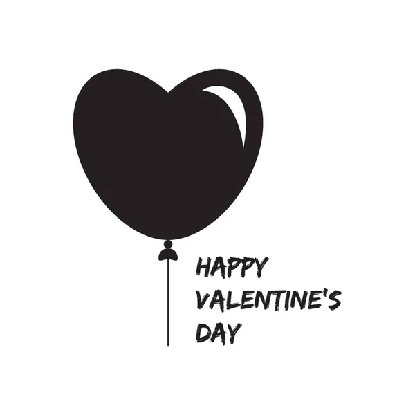 Valentijnskaart Met Ballon — Stockvector