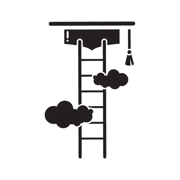 Mortar Board Ladder — Stock Vector