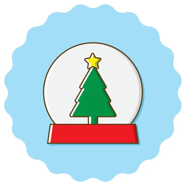 Weihnachtsbaum Kristallkugel — Stockvektor