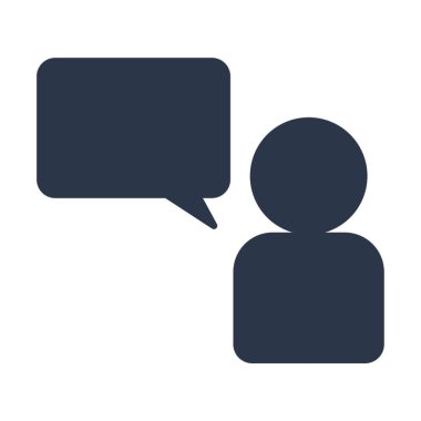 Konuşma balonu olan adam