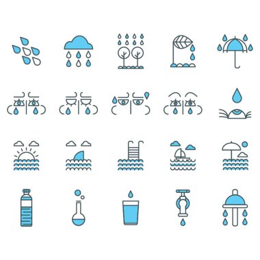 suyla ilgili simgeler ayarlandı