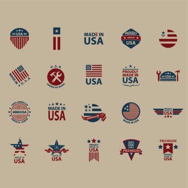 ABD etiketleri koleksiyonunda yapılmış