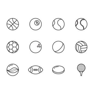 Spor topu simgesi seti