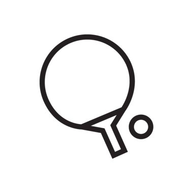 Masa tenisi raketi ve top.