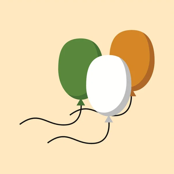 Balões Cores Bandeira Irlandesa —  Vetores de Stock