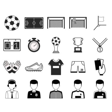 Amerikan futbol ikonları seti