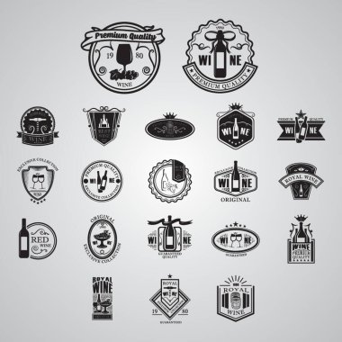 Şarap etiketleri koleksiyonu