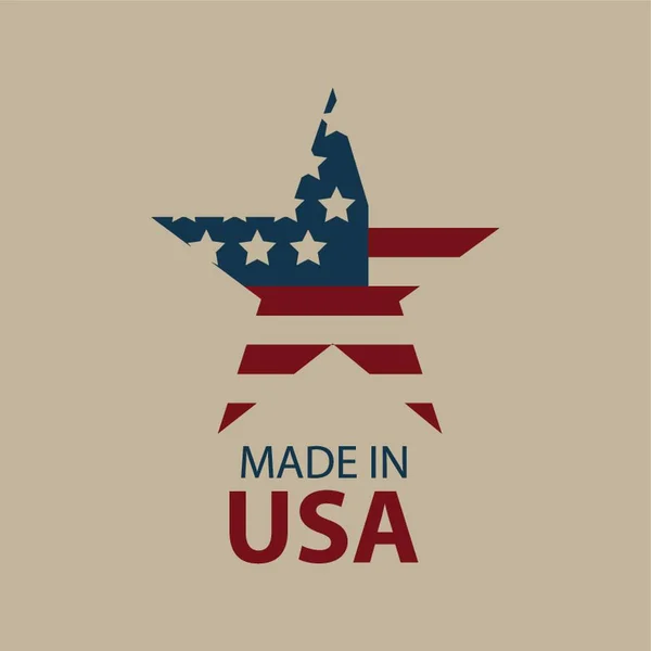 Gemaakt Usa Label — Stockvector