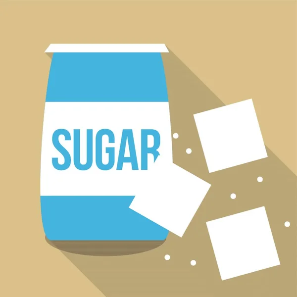 Cubetti Zucchero Con Confezione — Vettoriale Stock