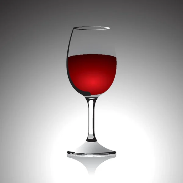 Glas Rotwein — Stockvektor