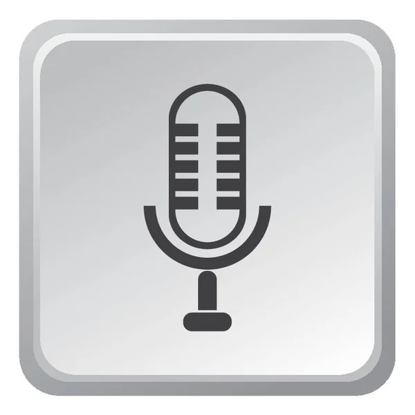 Illustration Vectorielle Icône Microphone — Image vectorielle