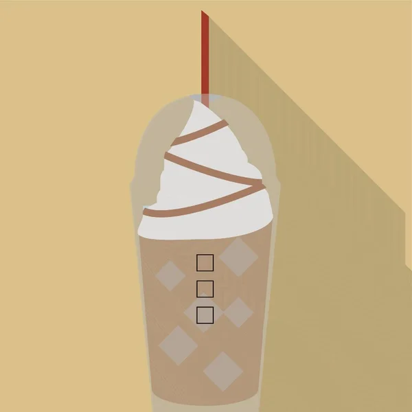 冷たいコーヒーベクトル図 — ストックベクタ