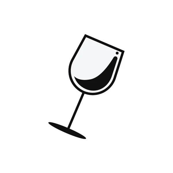 Vaso Vino Vector Ilustración — Vector de stock