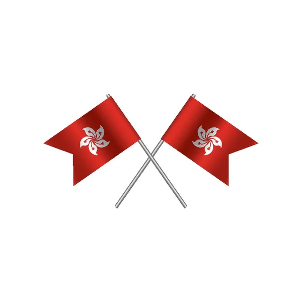 Σταυρωτές Σημαίες Χονγκ Χονγκ — Διανυσματικό Αρχείο