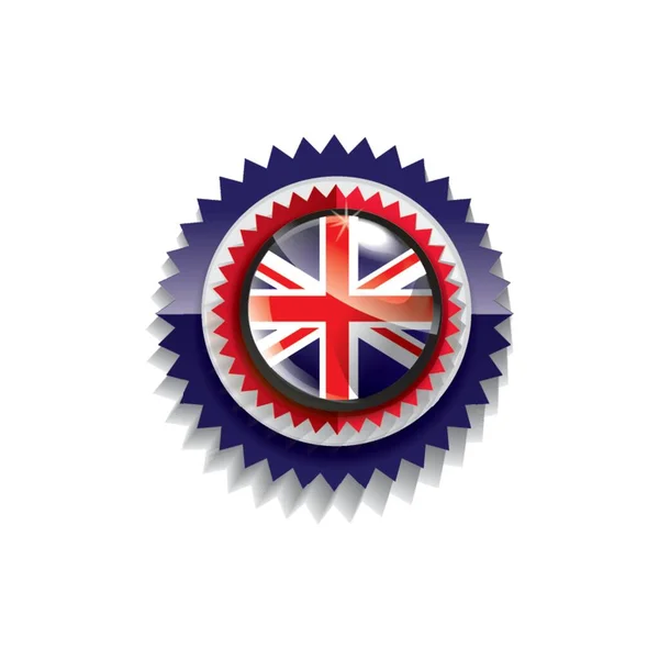 Étiquette Drapeau Royaume Uni — Image vectorielle