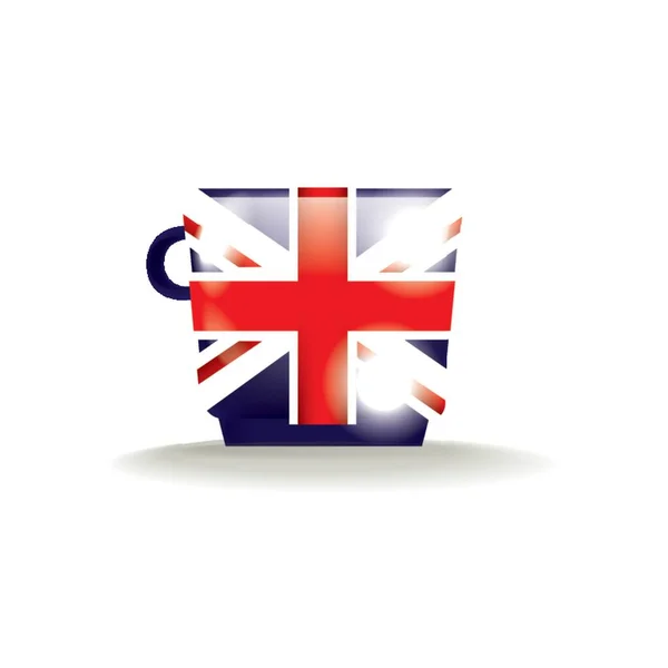United Kingdom Flag Cup — Stock Vector