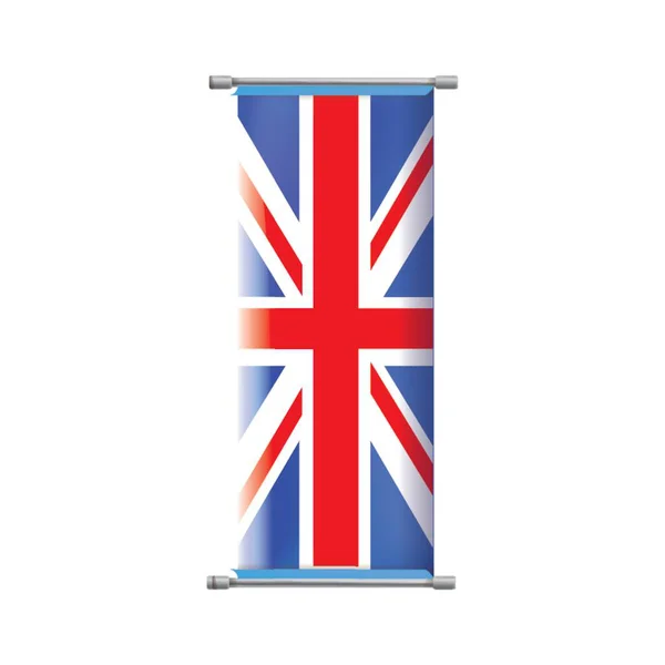 United Kingdom Flag Banner — Stock Vector