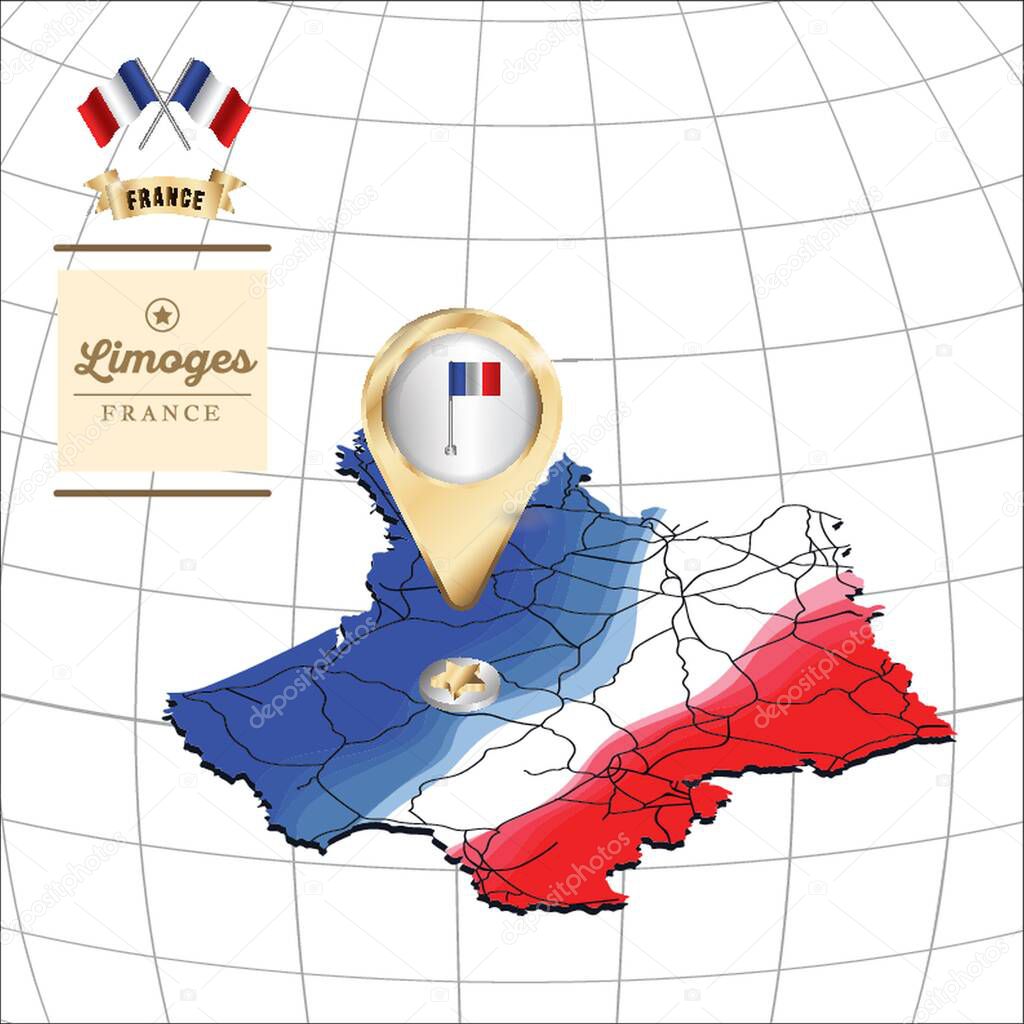 location pin pointing limoges