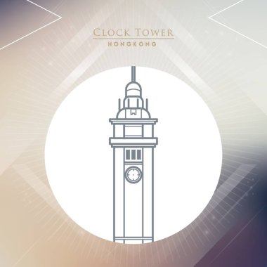 hong kong clock tower clipart