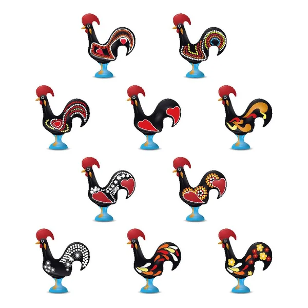 Coleção Galo Barcelos — Vetor de Stock