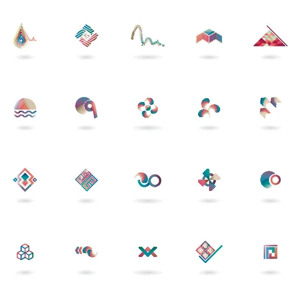 Conjunto Logos Abstractos — Archivo Imágenes Vectoriales