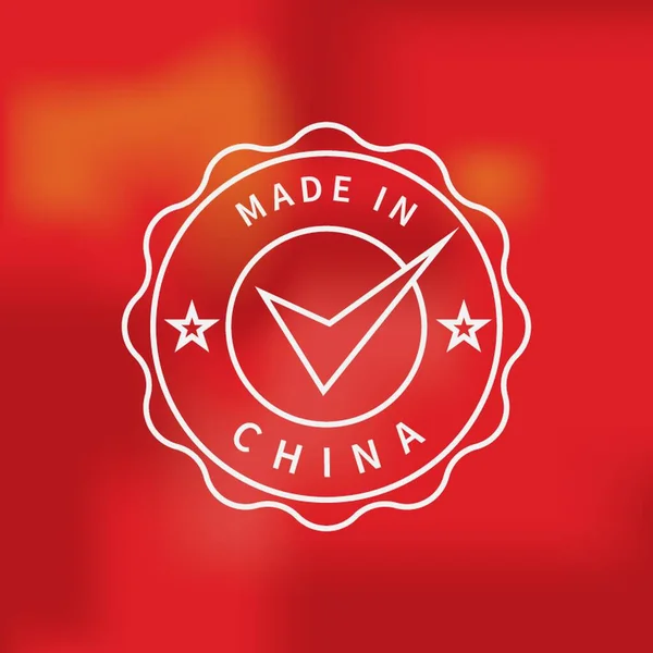 Fabriqué Chine Étiquette — Image vectorielle