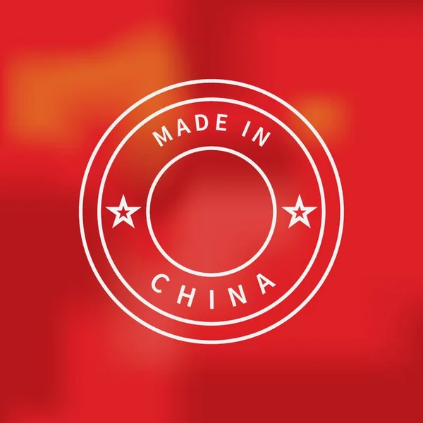 Fabriqué Chine Étiquette — Image vectorielle