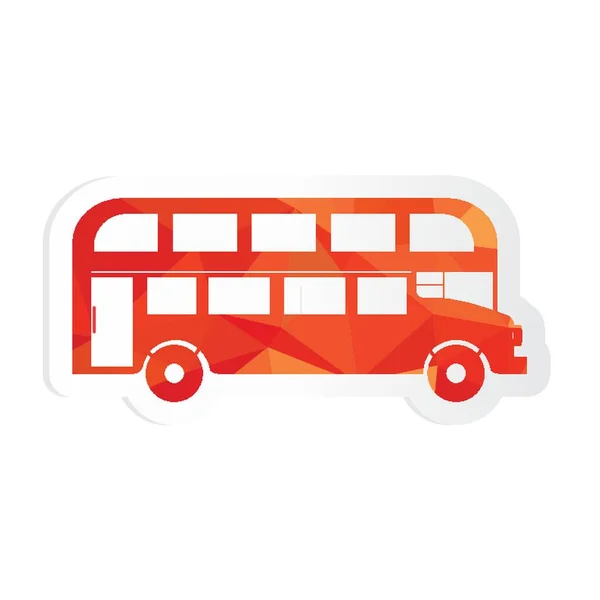 Pegatina Autobús Dos Pisos — Vector de stock