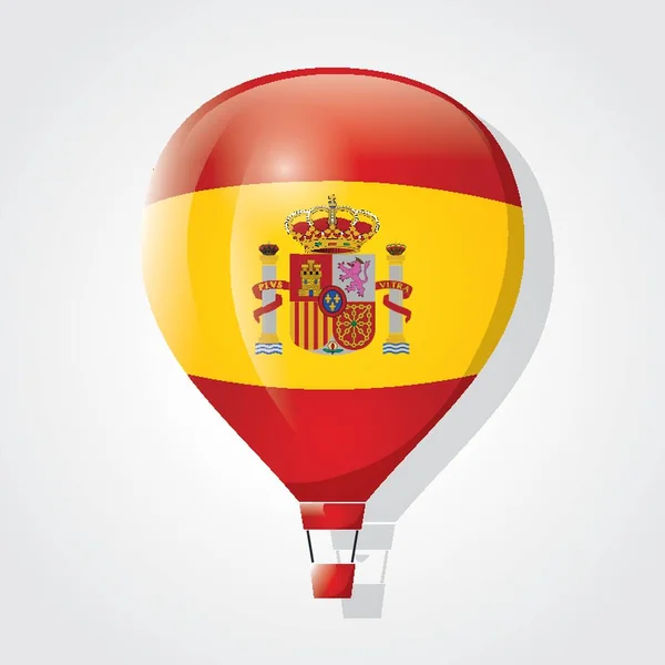 Флаг Испании Воздушном Шаре — стоковый вектор