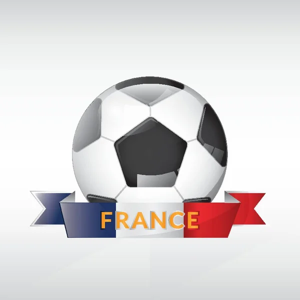 Voetbal Met Franse Lint — Stockvector