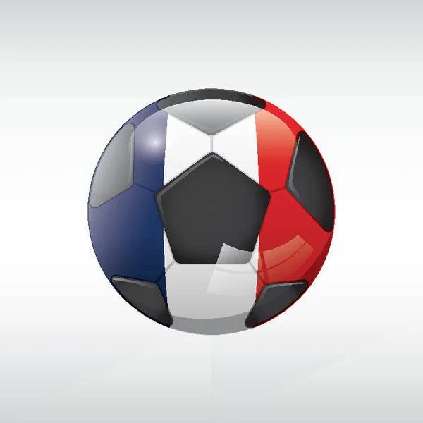 Fútbol Con Bandera Francia — Vector de stock