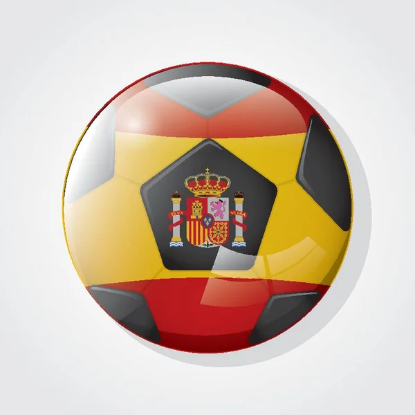 Испанский Флаг Футболу — стоковый вектор