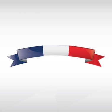 Fransa bayraklı vektör illüstrasyonu